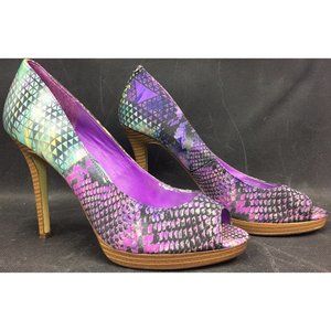 INC Womens Size 6 Jive Muliticolor Peep Toe Pumps